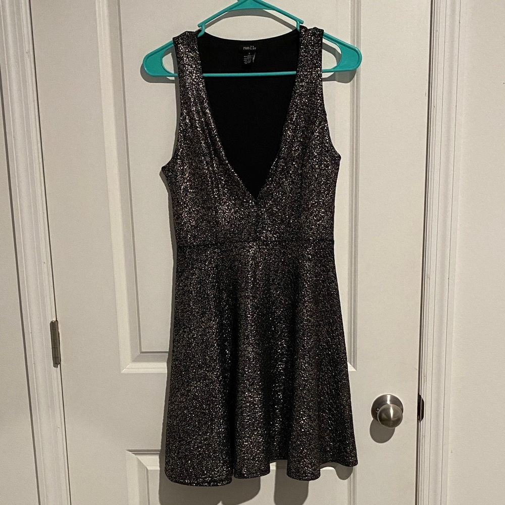 Rue21 Shimmering Black Mini Dress